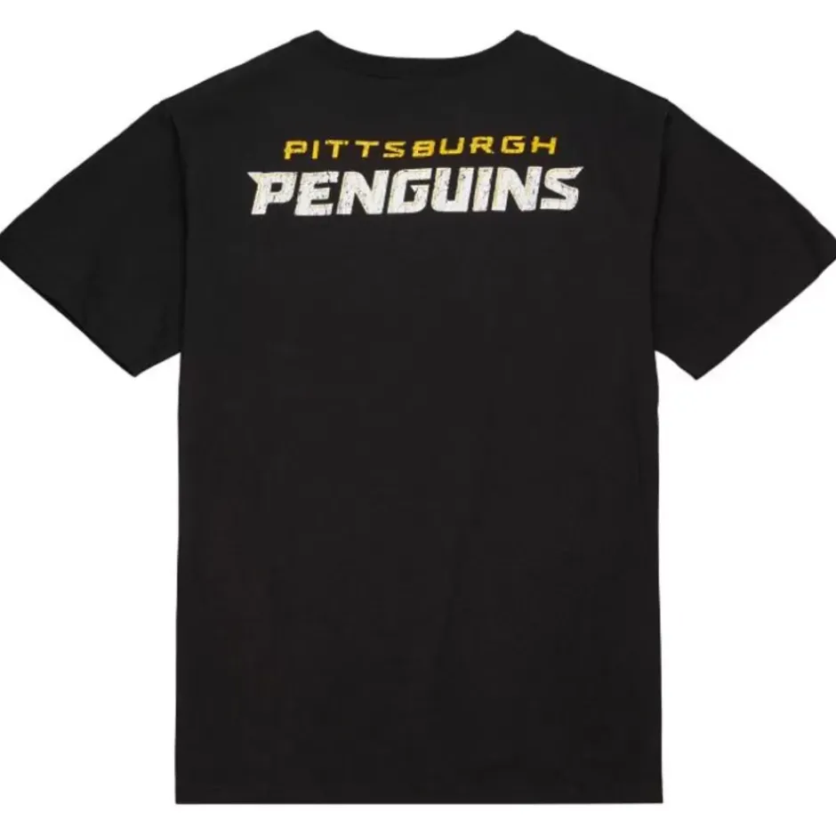 Men Mitchell & Ness T-Shirts & Tops-Team Og Premium Ss Tee Pittsburgh Penguins