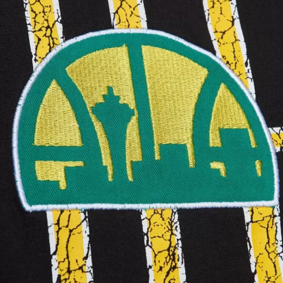 Men Mitchell & Ness T-Shirts & Tops-Team Og Premium Ss Tee Seattle Supersonics
