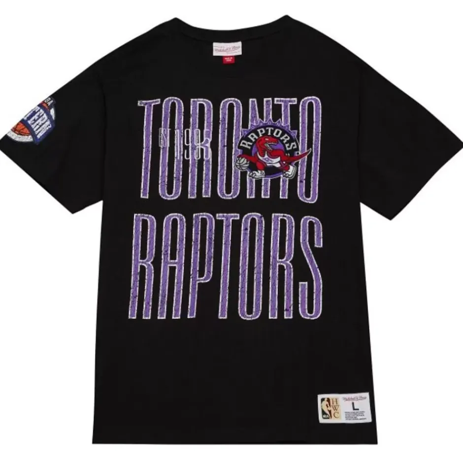 Men Mitchell & Ness T-Shirts & Tops-Team Og Premium Ss Tee Toronto Raptors