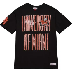 Men Mitchell & Ness T-Shirts & Tops-Team Og Premium Ss Tee University Of Miami
