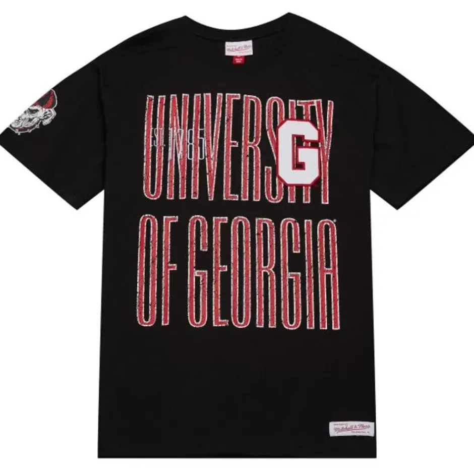 Men Mitchell & Ness T-Shirts & Tops-Team Og Premium Ss Tee University Of Georgia
