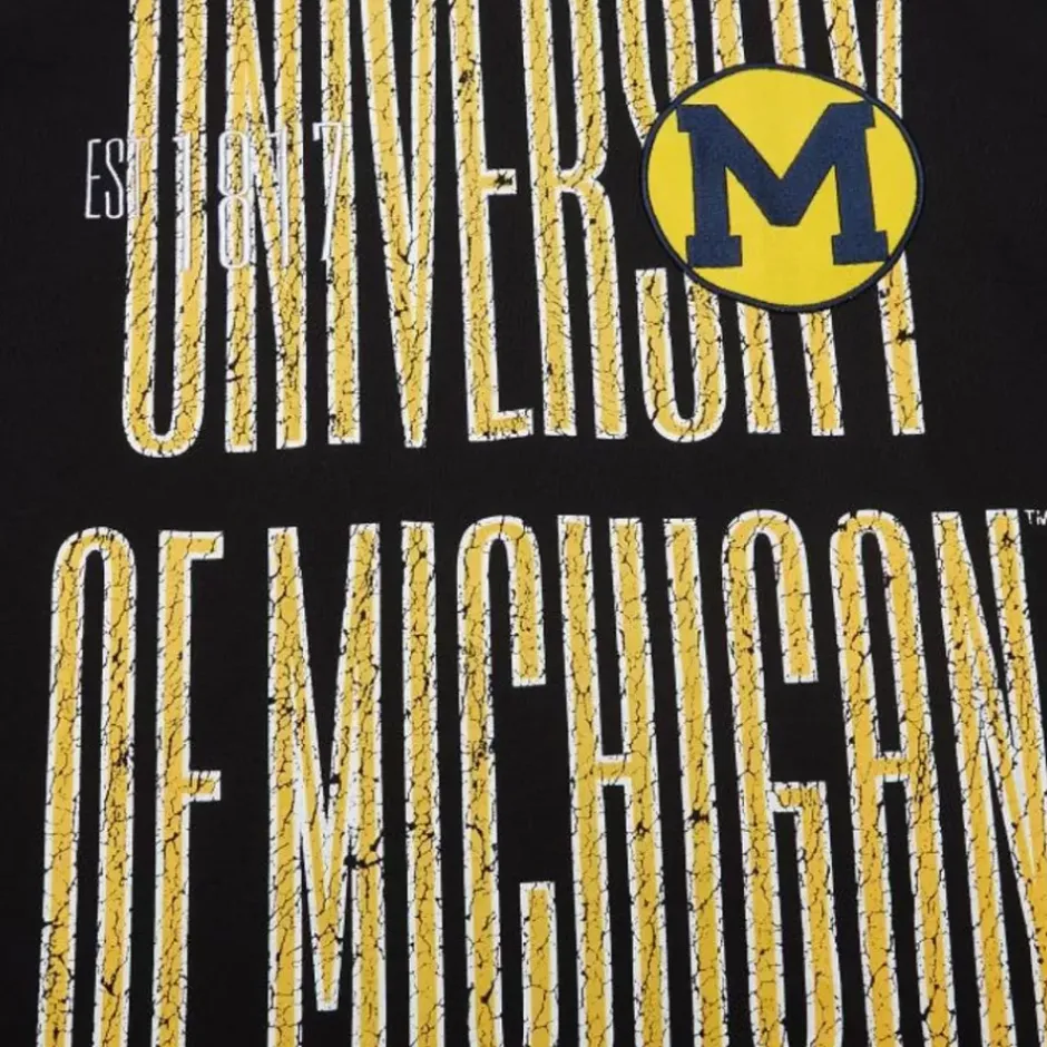 Men Mitchell & Ness T-Shirts & Tops-Team Og Premium Ss Tee University Of Michigan