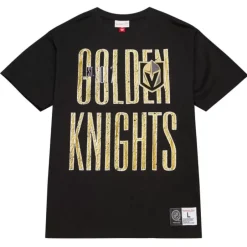 Men Mitchell & Ness T-Shirts & Tops-Team Og Premium Ss Tee Vegas Golden Knights