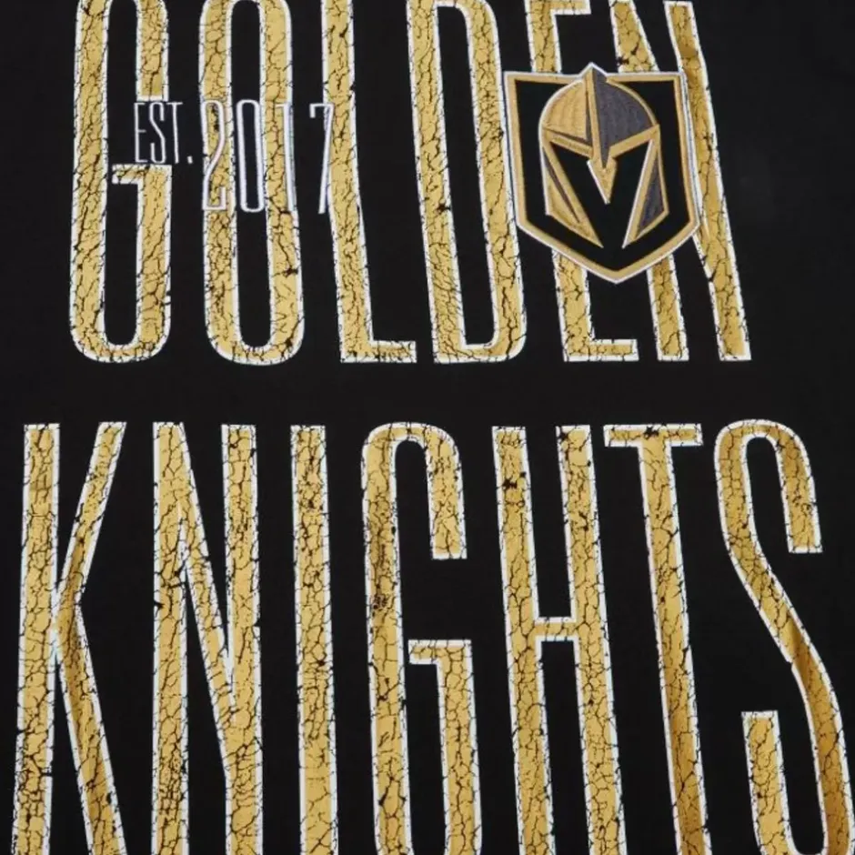 Men Mitchell & Ness T-Shirts & Tops-Team Og Premium Ss Tee Vegas Golden Knights