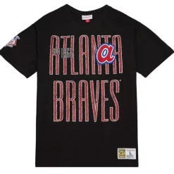 Men Mitchell & Ness T-Shirts & Tops-Team Og Ss Tee Atlanta Braves