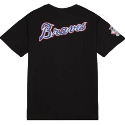 Men Mitchell & Ness T-Shirts & Tops-Team Og Ss Tee Atlanta Braves