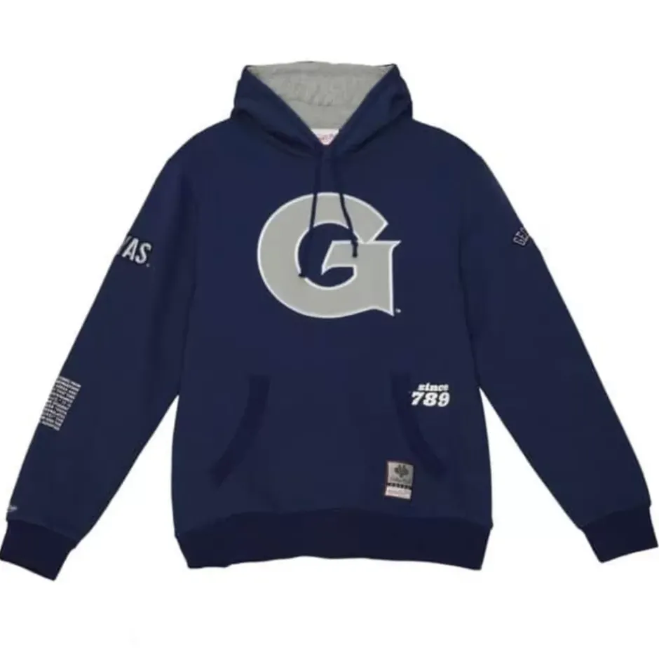 Men Mitchell & Ness Hoodies & Sweatshirts-Team Origins Fleece Hoody Georgetown University