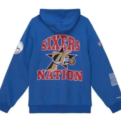 Men Mitchell & Ness Hoodies & Sweatshirts-Team Origins Fleece Hoody Philadelphia 76Ers