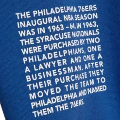 Men Mitchell & Ness Hoodies & Sweatshirts-Team Origins Fleece Hoody Philadelphia 76Ers