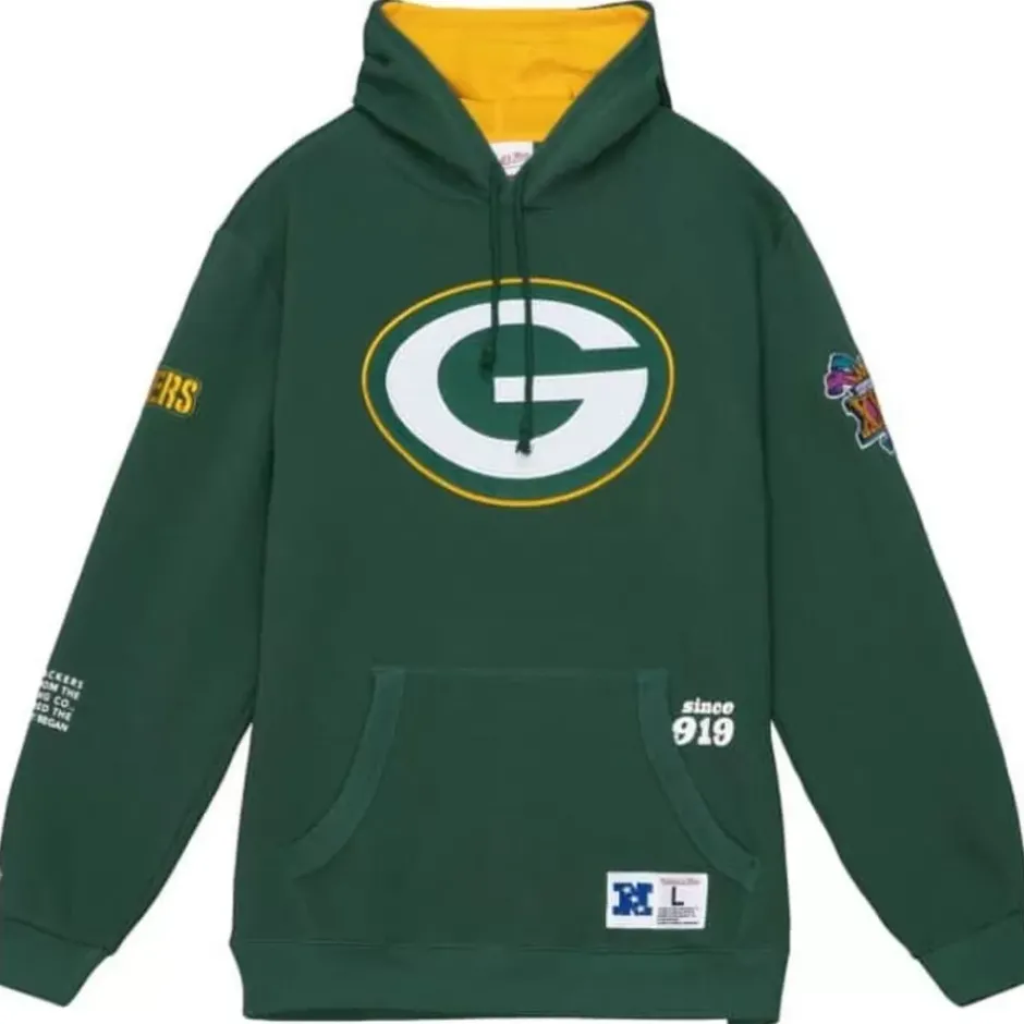 Men Mitchell & Ness Hoodies & Sweatshirts-Team Origins Fleece Hoody Green Bay Packers