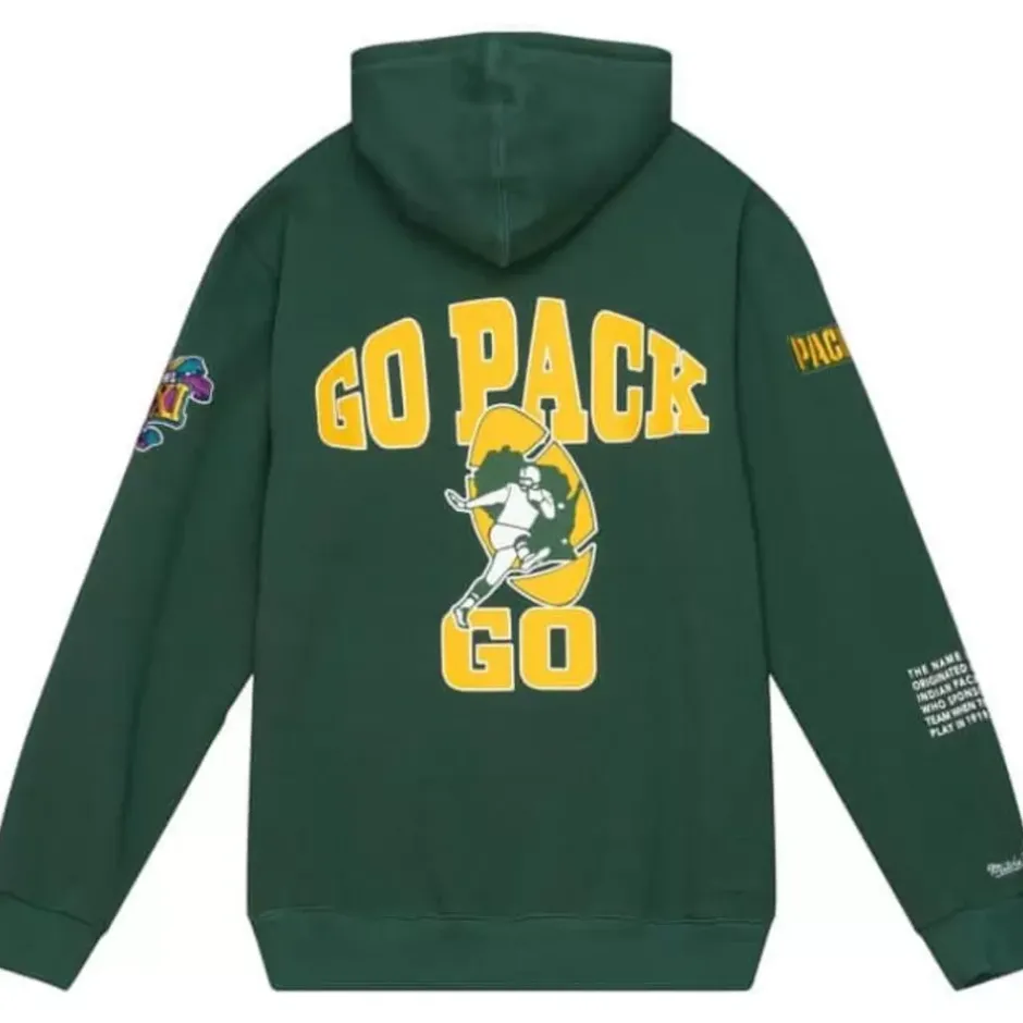 Men Mitchell & Ness Hoodies & Sweatshirts-Team Origins Fleece Hoody Green Bay Packers