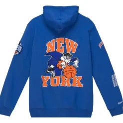 Men Mitchell & Ness Hoodies & Sweatshirts-Team Origins Fleece Hoody New York Knicks