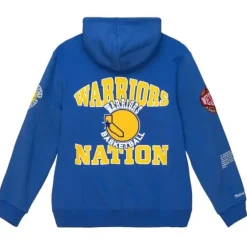 Men Mitchell & Ness Hoodies & Sweatshirts-Team Origins Fleece Hoody Golden State Warriors