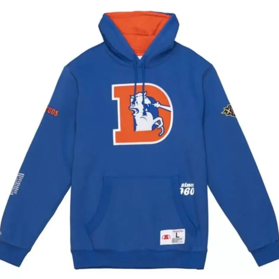 Men Mitchell & Ness Hoodies & Sweatshirts-Team Origins Fleece Hoody Denver Broncos
