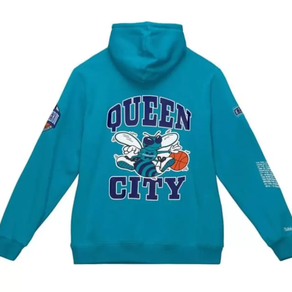 Men Mitchell & Ness Hoodies & Sweatshirts-Team Origins Fleece Hoody Charlotte Hornets