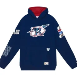 Men Mitchell & Ness Hoodies & Sweatshirts-Team Origins Fleece Hoody Houston Rockets