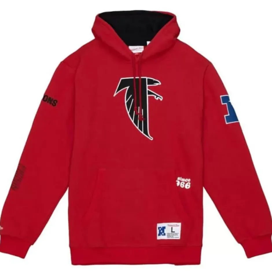 Men Mitchell & Ness Hoodies & Sweatshirts-Team Origins Fleece Hoody Atlanta Falcons