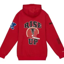 Men Mitchell & Ness Hoodies & Sweatshirts-Team Origins Fleece Hoody Atlanta Falcons