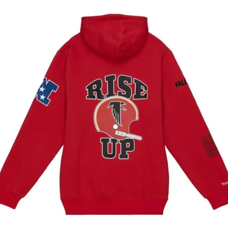 Men Mitchell & Ness Hoodies & Sweatshirts-Team Origins Fleece Hoody Atlanta Falcons