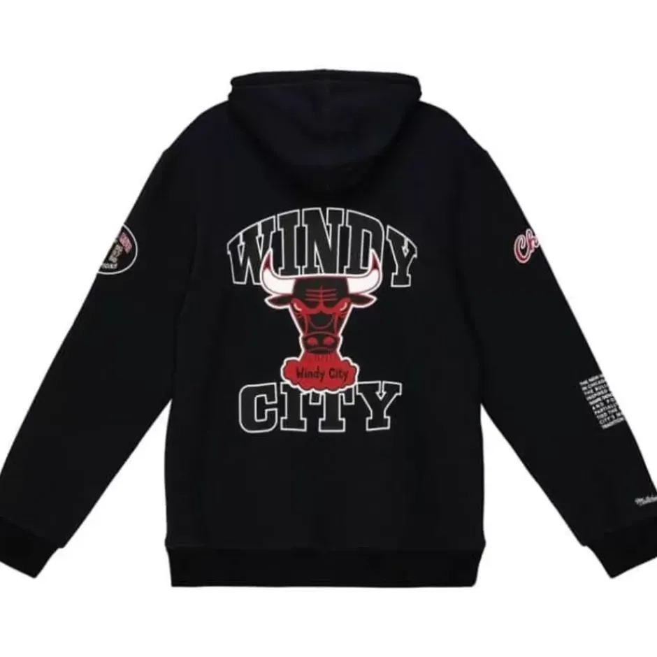 Men Mitchell & Ness Hoodies & Sweatshirts-Team Origins Fleece Hoody Chicago Bulls