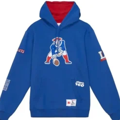 Men Mitchell & Ness Hoodies & Sweatshirts-Team Origins Fleece Hoody New England Patriots
