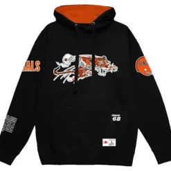 Men Mitchell & Ness Hoodies & Sweatshirts-Team Origins Fleece Hoody Cincinnati Bengals