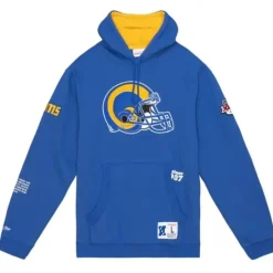 Men Mitchell & Ness Hoodies & Sweatshirts-Team Origins Fleece Hoody Los Angeles Rams