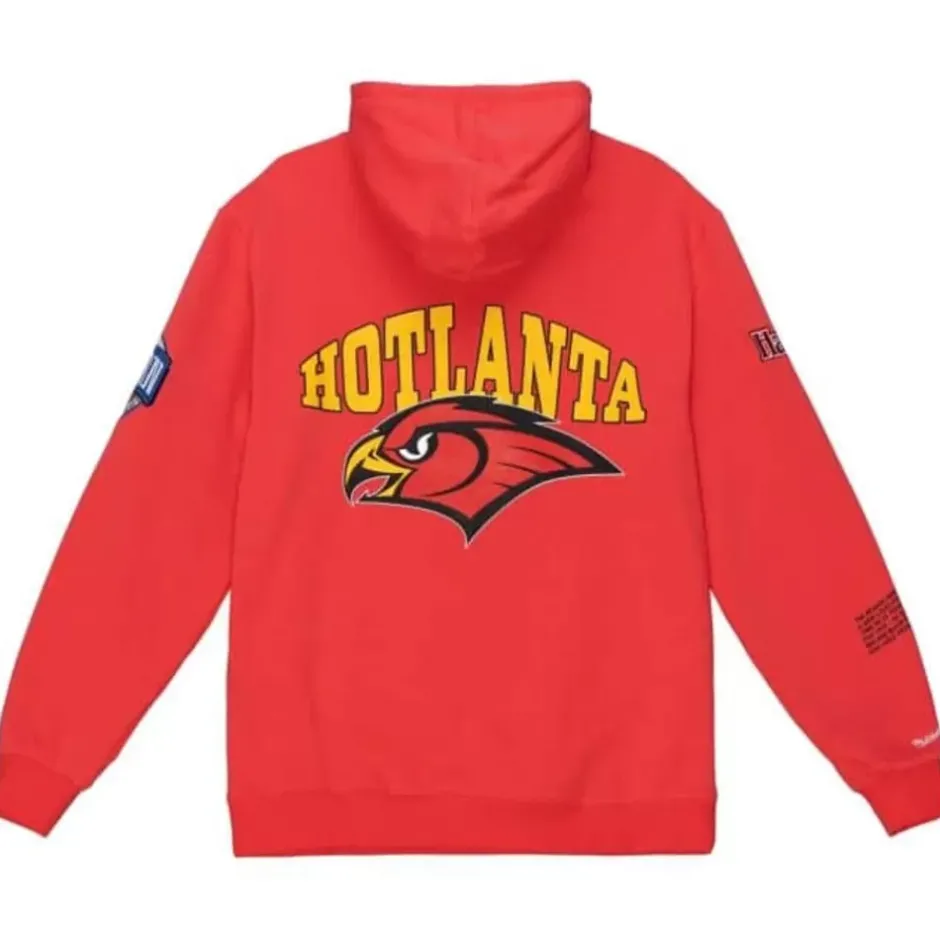 Men Mitchell & Ness Hoodies & Sweatshirts-Team Origins Fleece Hoody Atlanta Hawks