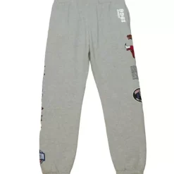 Men Mitchell & Ness Pants-Team Origins Fleece Pant Chicago Bulls