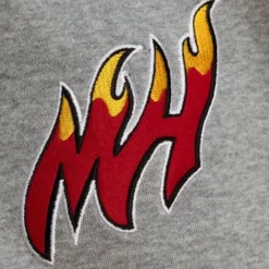 Men Mitchell & Ness Pants-Team Origins Fleece Pant Miami Heat