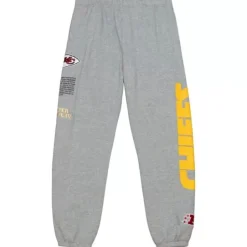 Men Mitchell & Ness Pants-Team Origins Fleece Pant Kansas City Chiefs