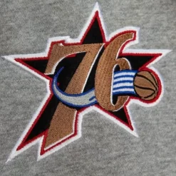 Men Mitchell & Ness Pants-Team Origins Fleece Pant Philadelphia 76Ers