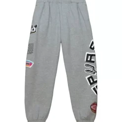 Men Mitchell & Ness Pants-Team Origins Fleece Pant San Antonio Spurs