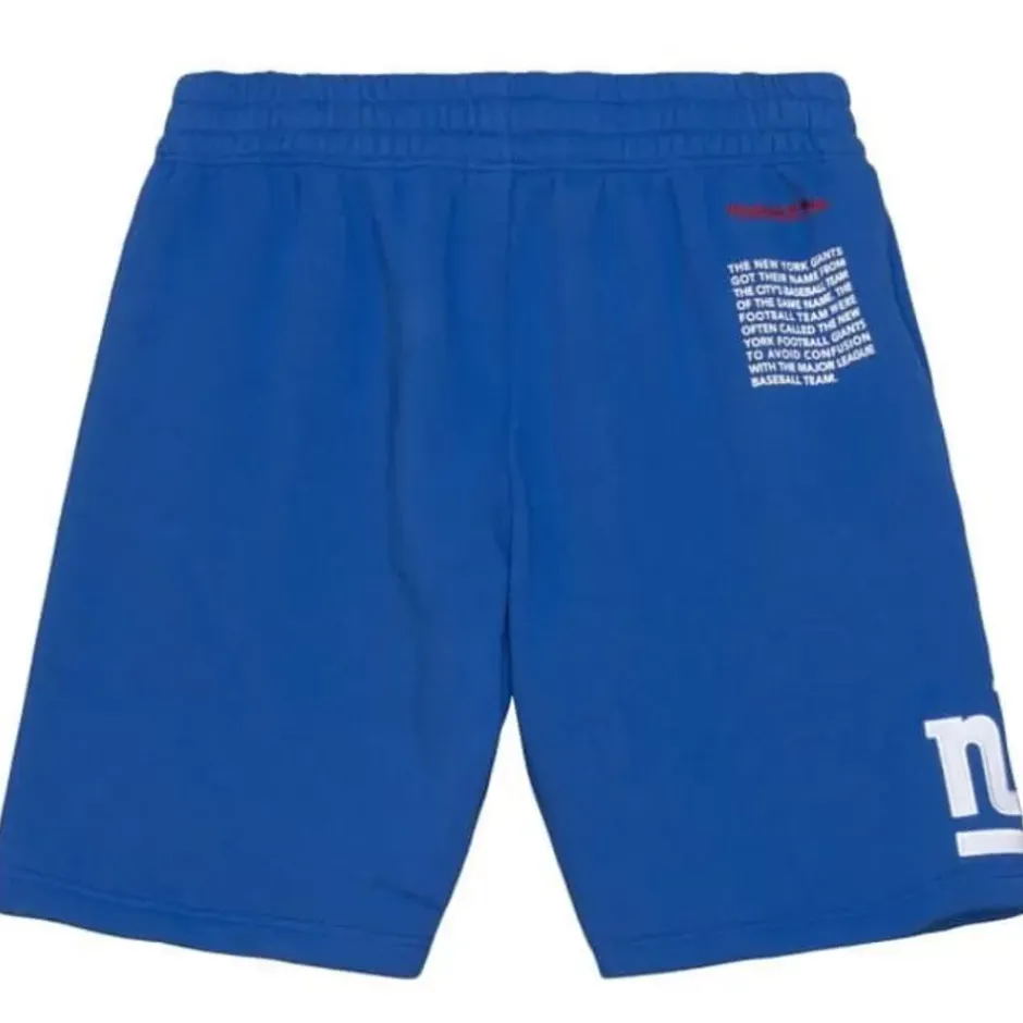 Men Mitchell & Ness Shorts-Team Origins Fleece Short New York Giants