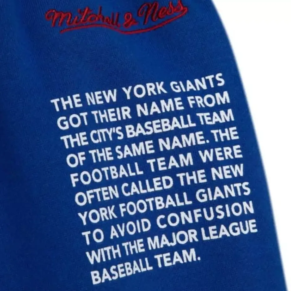 Men Mitchell & Ness Shorts-Team Origins Fleece Short New York Giants