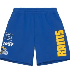 Men Mitchell & Ness Shorts-Team Origins Fleece Short Los Angeles Rams