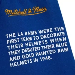 Men Mitchell & Ness Shorts-Team Origins Fleece Short Los Angeles Rams