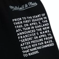 Men Mitchell & Ness Shorts-Team Origins Fleece Short Oakland Raiders