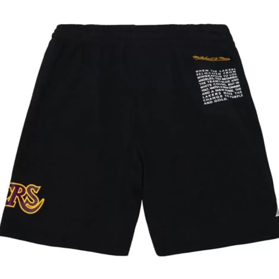 Men Mitchell & Ness Shorts-Team Origins Fleece Short Los Angeles Lakers