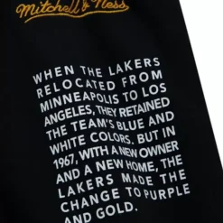 Men Mitchell & Ness Shorts-Team Origins Fleece Short Los Angeles Lakers