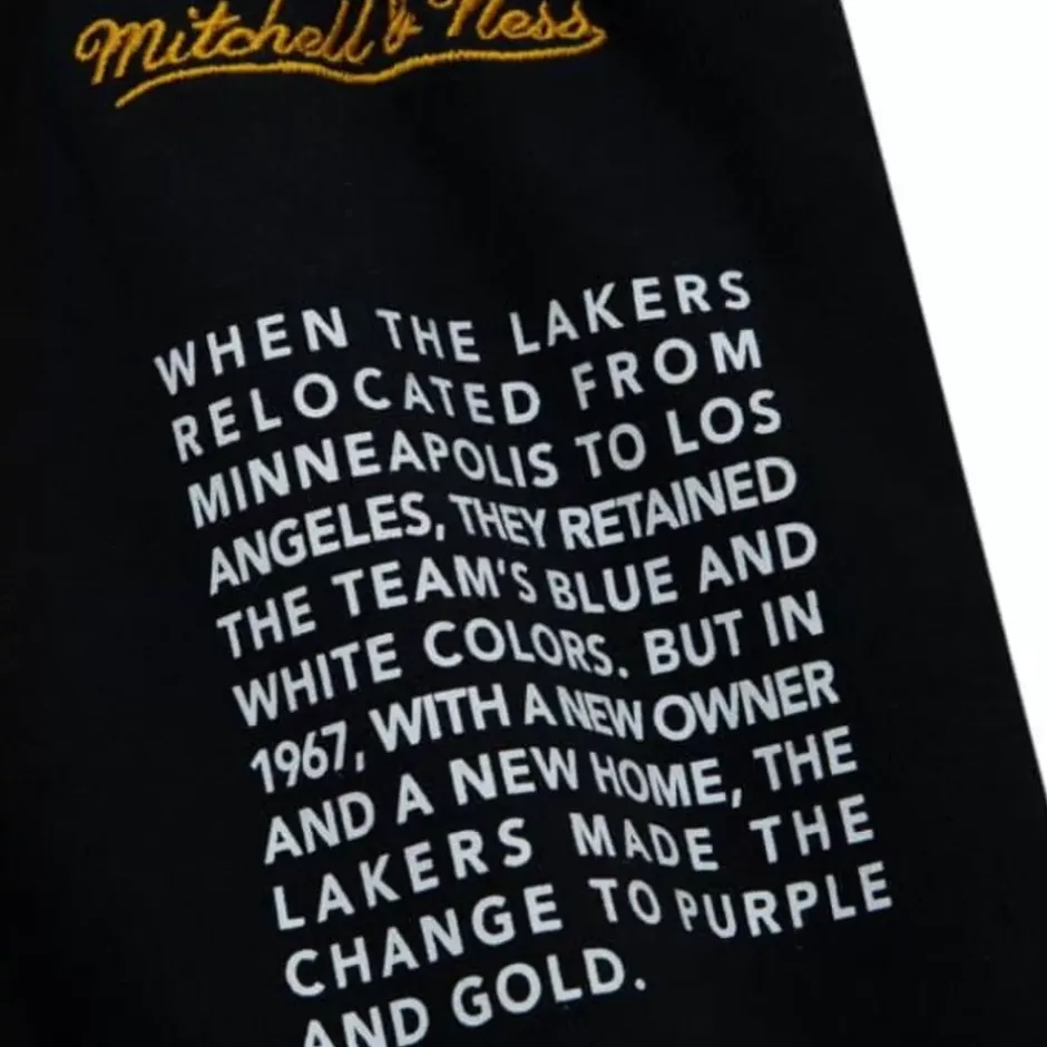Men Mitchell & Ness Shorts-Team Origins Fleece Short Los Angeles Lakers