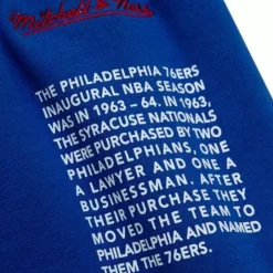 Men Mitchell & Ness Shorts-Team Origins Fleece Short Philadelphia 76Ers