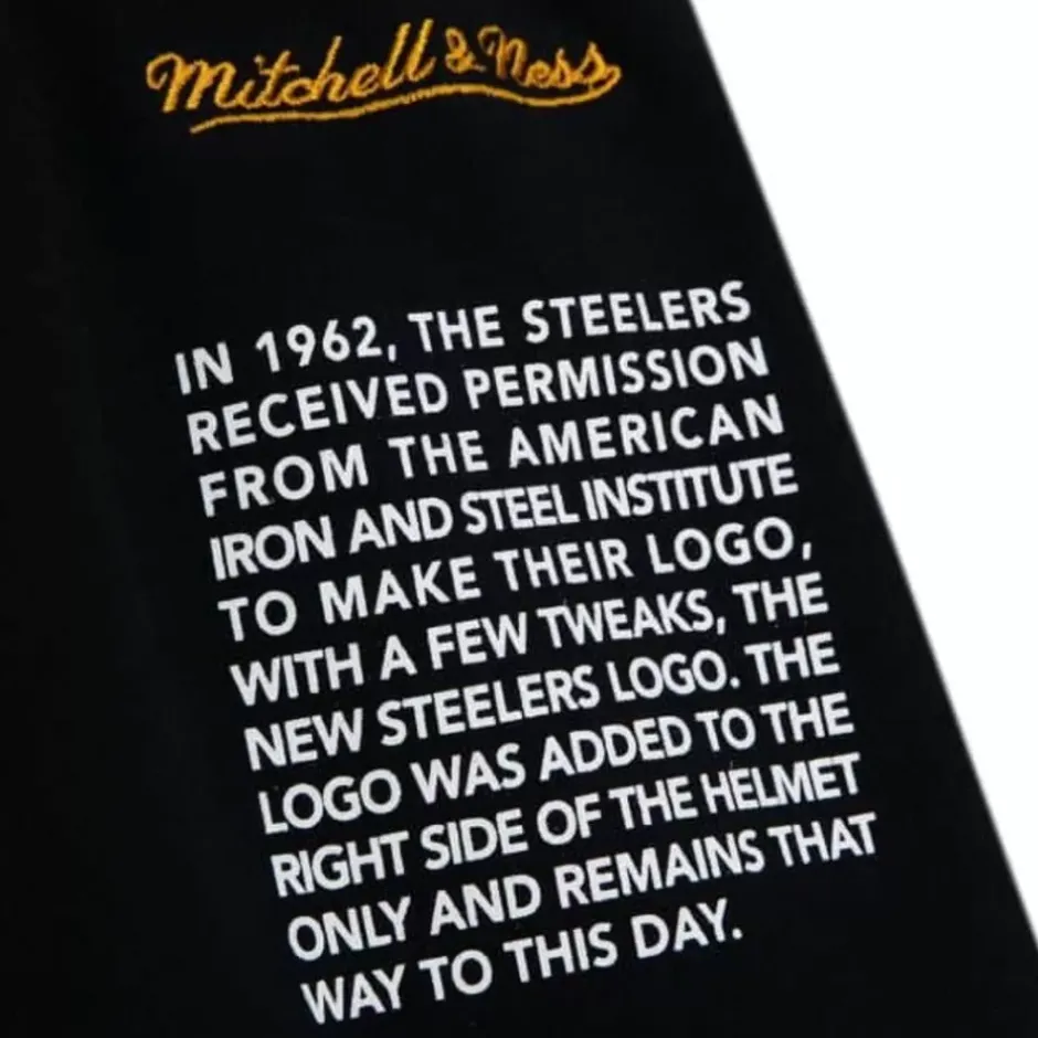 Men Mitchell & Ness Shorts-Team Origins Fleece Short Pittsburgh Steelers