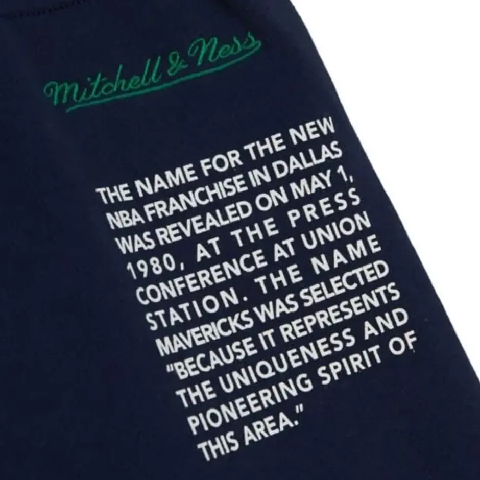 Men Mitchell & Ness Shorts-Team Origins Fleece Short Dallas Mavericks