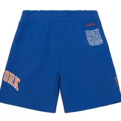 Men Mitchell & Ness Shorts-Team Origins Fleece Short New York Knicks