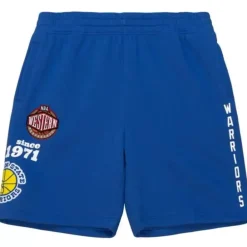 Men Mitchell & Ness Shorts-Team Origins Fleece Short Golden State Warriors