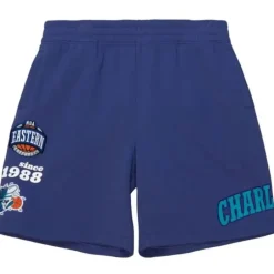 Men Mitchell & Ness Shorts-Team Origins Fleece Short Charlotte Hornets