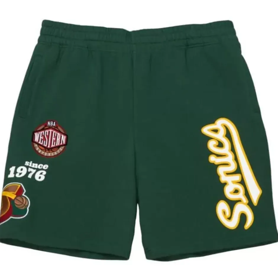 Men Mitchell & Ness Shorts-Team Origins Fleece Short Seattle Supersonics