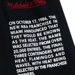 Men Mitchell & Ness Shorts-Team Origins Fleece Short Miami Heat