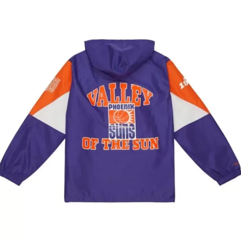Men Mitchell & Ness Jackets & Outerwear-Team Origins Pullover Anorak Phoenix Suns